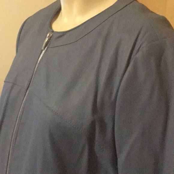 Collarless Zip-Front Leather JacketVia Spiga - Picture 3 of 8